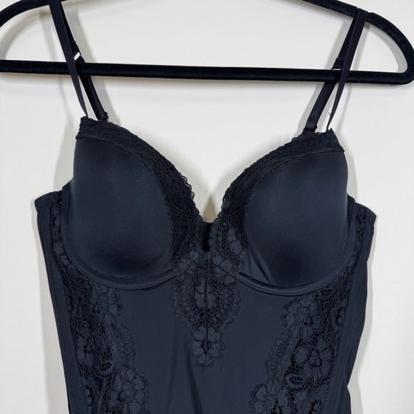 La SENZA Cowgirl Bustier Black Lace Festival Boho Top Size Medium - Picture 3 of 14